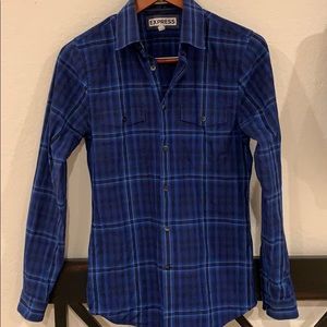 Express. Men’s Extra Slim Fit Button down shirt.